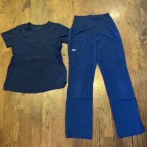 Navy Blue Maternity Scrub set